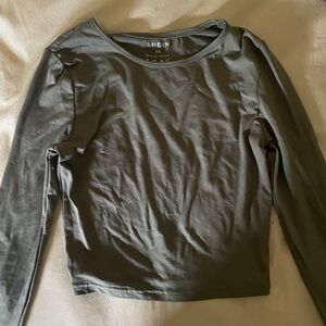 SHEIN Charcoal Long Sleeve Tee
